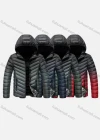 Wholesale Men's Casual Hooded Long Sleeve Zipper Ombre Puffer Jacket - Liuhuamall