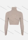 Wholesale Women's Rolled Neck Long Sleeve Crop Sweater - Liuhuamall