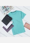 Wholesale Men's Casual Plain Round Neck Short Sleeve Tee - Liuhuamall