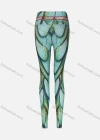 Wholesale Women's Athletic Allover Abstract Print Striped Trim High Waist Yoga Elasticity Leggings - Liuhuamall