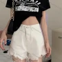 Wholesale Women's Casual Letter Print & Graphic Round Neck Short Sleeve Tee 1046# preview