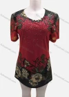 Wholesale Women's Casual Crew Neck Short Sleeve Allover Print Dress - Liuhuamall