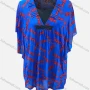 Wholesale Women's Casual V Neck Bat Sleeve Allover Print Blouse preview