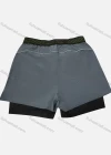Wholesale Men's 2-in-1 Plain Quick Dry Breathable Mesh Sporty Elastic Waist Shorts - Liuhuamall