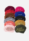 Wholesale Women's Casual Artificial Flowers Rhinestone Ruched Headwrap Hat - Liuhuamall