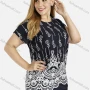 Wholesale Women's Plus Size Floral Print Comfy Casual Short Sleeve Tee preview