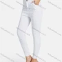 Wholesale Women's Pearl Rhinestone Decor High Waist Distressed Ripped Details Plain Skinny Pant preview