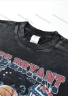 Wholesale Men's Fashion Drop Shoulder Distressed 100%Cotton Crew Neck Long Sleeve Graphic T-shirt 6009# - Liuhuamall