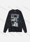 Wholesale Men's Fashion Drop Shoulder Distressed 100%Cotton Crew Neck Long Sleeve Graphic T-shirt 6009# - Liuhuamall