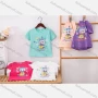 Wholesale Girl's Casual Cartoon Print Round Neck Short Sleeve Modal Cotton Tee preview