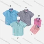 Wholesale Boys' Casual Collared Short Sleeve Pocket Plain Shirt preview