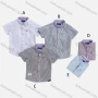 Wholesale Boys' Casual Collared Short Sleeve Pocket Striped Shirt preview
