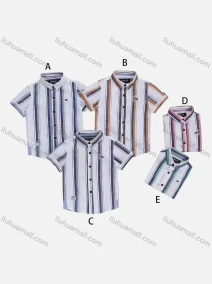 Wholesale Boys' Casual Collared Short Sleeve Striped Shirt, LIUHUA CLOTHING WHOLESALE