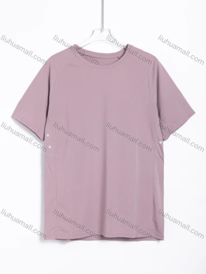 Wholesale Women's Sport Ribbed Knit Puff Sleeve Crew Neck T-Shirt #9171
