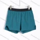 Wholesale Women's Athletic Breathable Mesh Waistband Quick-Dry Running Shorts #9932 Dark Cyan Clothing Wholesale Market Liuhua