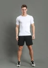 Wholesale Men's Athletic Workout Breathable Plain Quick Dry Fitness Short Sleeve T-shirt JS12001# - Liuhuamall