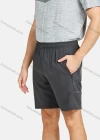 Wholesale Men's Athletic Plain Splicing Running Shorts With Zipper Pockets - Liuhuamall