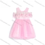 Wholesale Girls Cold Shoulder Embroidery Beads Eyelash Lace Sequin Flower Girl Dress preview