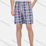 Wholesale Men's Casual Vacation Cotton Plaid Print Elastic Waist Swim Shorts preview