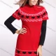 Wholesale Women's High Neck Short Sleeve Retro Pullover Sweater Red Clothing Wholesale Market Liuhua
