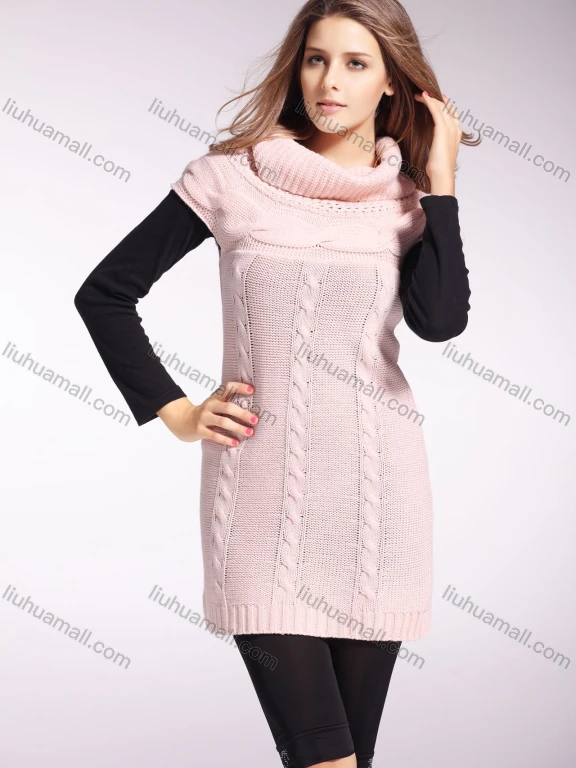 Wholesale Women's Cap Sleeve Plain Pullover Sweater