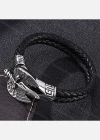 Wholesale Genuine Leather Stainless Steel Toggle Clasps Bracelet SP0311# - Liuhuamall