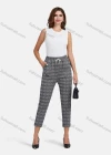 Wholesale Women's Casual Plaid Print Drawstring Cropped Pants - Liuhuamall