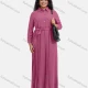 Wholesale Women's Plain Casual Button Front Long Sleeve Pleated Maxi Shirt Dress With Belt 31# Clothing Wholesale Market Liuhua