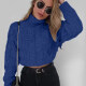 Women's Plain Turtleneck Cable Knit Crop Sweater A720 Clothing Wholesale Market -LIUHUA