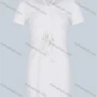 Wholesale Women's Casual Plain Short Sleeve Crew Neck Halter Cut Out Drawstring Front Dress preview