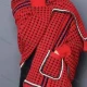 Wholesale Women's Houndstooth Print Tassel Trim Pocket Cover Up Cardigan 2866-470562# Red Clothing Wholesale Market Liuhua