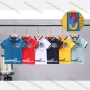 Wholesale Boys Embroidery Letter Graphic Striped Trim Casual Polo Shirt 8821# preview