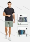 Wholesale Men's Casual Short Sleeve Button Front Plain Polo Shirts - Liuhuamall