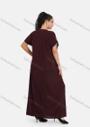 Wholesale Women's African Short Sleeve Floral Embroidery Round Neck Maxi Kaftan Dress #300 - Liuhuamall