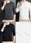 Wholesale Men's Casual Plain Round Neck Long Sleeve Tee A1002# - Liuhuamall