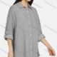 Wholesale Women's Collar Long Sleeve Button Down Buckle Strap Cuff Patch Pocket Hot Stamping Letter Curved Hem Tunic 2# Clothing Wholesale Market Liuhua