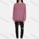 Wholesale Women's Crew Neck Long Sleeve Button Solid Eyelet Embroidered Lace Hem Tunic 4# Clothing Wholesale Market Liuhua