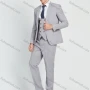 Wholesale Men's Business Lapel One Button Plain Suit Jacket With Waistcoat 3 Piece Set preview