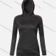 Wholesale Women's Sports Quick Dry Breathable Colorblock Hooded Sweatshirt With Pockets Black Guangzhou Clothing Wholesale Market & Suppliers -LIUHUAMALL