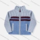 Wholesale Baby's Long Sleeve Stand Collar Zipper Dual Pockets Knited Sweater Jacket Light Blue Clothing Wholesale Market Liuhua