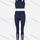 Wholesale Women's Athletic Seam Splicing Racerback Tank Top & High Waist Ankle Length Side Pockets Leggings 2 Piece Set JSN094# 2# Clothing Wholesale Market Liuhua
