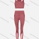 Wholesale Women's Athletic Seam Splicing Racerback Tank Top & High Waist Ankle Length Side Pockets Leggings 2 Piece Set JSN094# 4# Clothing Wholesale Market Liuhua