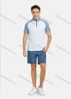 Wholesale Men's Athletic Stand Collar Short Sleeve Quarter Zipper Running Tops - Liuhuamall