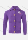 Wholesale Girls Wool Long Sleeve Lapel Button Front Snowflake Sweater Cardigan - Liuhuamall