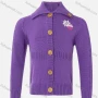 Wholesale Girls Wool Long Sleeve Lapel Button Front Snowflake Sweater Cardigan preview