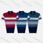 Wholesale Men's Causal Striped Patch Pocket Short Sleeve Polo Shirt preview