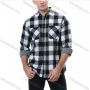Wholesale Men's Casual Plaid Flannel Long Sleeve Pocket Button Down Thermal Shirts preview