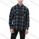 Wholesale Men's Casual Plaid Flannel Long Sleeve Pocket Button Down Thermal Shirts Dark Gray Clothing Wholesale Market Liuhua