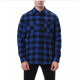 Men's Casual Plaid Flannel Long Sleeve Pocket Button Down Thermal Shirts Blue Clothing Wholesale Market -LIUHUA