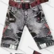 Wholesale Boy's Casual Letter Graphic Labeled Denim Shorts With Belt 6708# 3# Clothing Wholesale Market Liuhua